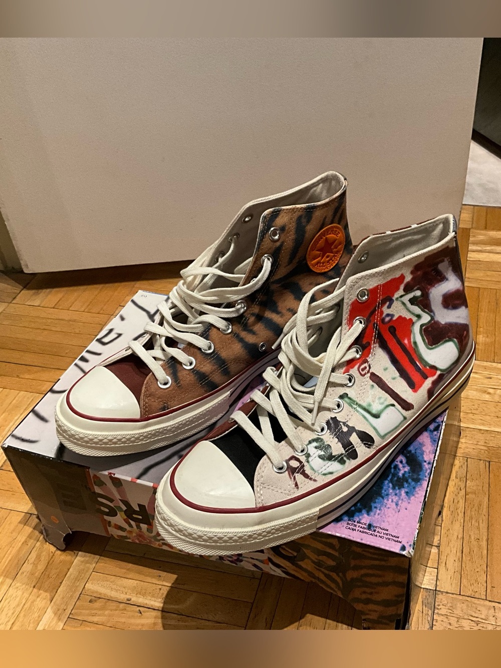 Converse High Top Sneakers - White, Brown, Orange, Red, Green, Black